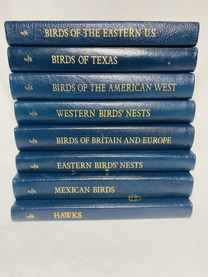 Lot-8 Roger Tory Peterson LeatherBooks Collectors Editions BIRDS-HAWKS-NEST EUC-image