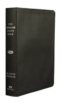 THE JEREMIAH STUDY BIBLE, NKJV: BLACK LEATHER By David Jeremiah **Excellent**-image