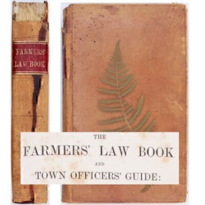 Farming Farm Law Town Officer's Guide Hopewell New York DC BENHAM 1859 Leather-image