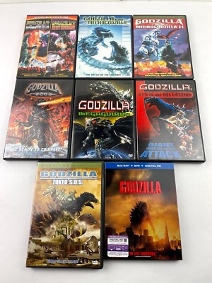 Godzilla Vs. Destoroyah / Godzilla Vs. Spacegodzilla DVD - Lot of 8-image