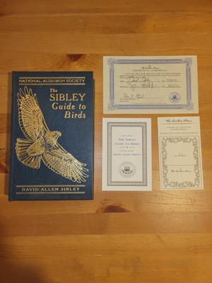 NATIONAL AUDUBON SOCIETY SIBLEY GUIDE TO BIRDS SIGNED COLLECTORS EDITION CARD-image