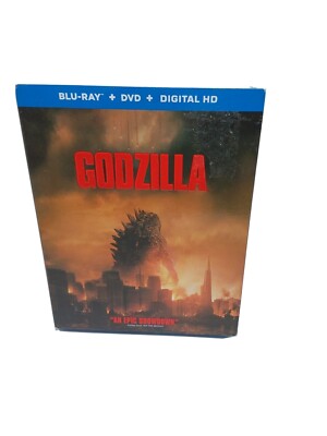 Godzilla (Blu-ray, 2014) and DVD.-image