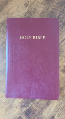 Holy Bible NKJV Giant Print Center Column Reference Edition Nelson 1994 Red-image