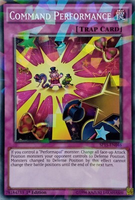 SP15-EN046 COMMAND PERFORMANCE SHATTERFOIL RARE 1ST EDITION YuGiOh CARD-image
