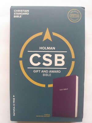 Holy Bible PURPLE Christian Standard CSB Holman 2017 Faux Leather Softcover -image