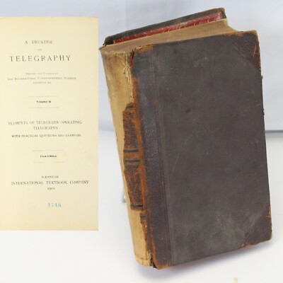 A Treatise On Telegraphy Vol 2 First Editions 1901 Practical Questions Textbook-image