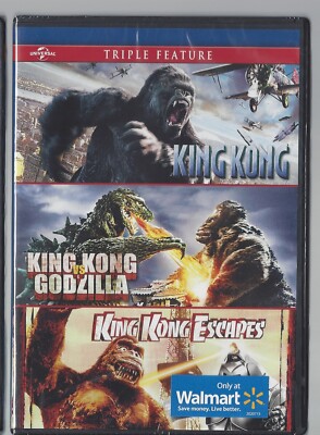 King Kong Triple Feature (DVD) King Kong vs Godzilla King Kong Escapes New!-image
