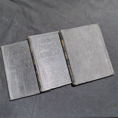 Audels Carpenters and Builders Guide 3 Volumes 1-3 1923 1937 Antique Book Good-image