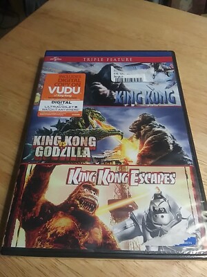 King Kong, King Kong vs Godzilla, King Kong Escapes Movie DVD +Digital New-image