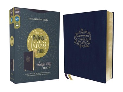 NIV, Radiant Virtues Bible: A Beautiful Word Collection, Leathersoft, Navy, Red -image