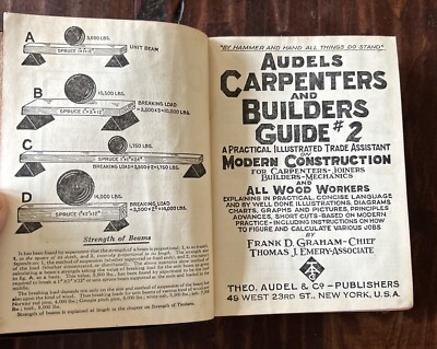 1947 Audels Carpenters and Builders Guide Vol. 2 An Illustrated Trade Assistant-image