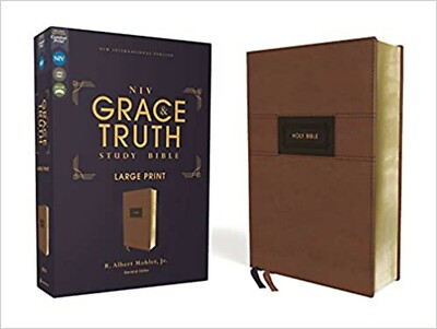 NIV the Grace and Truth Study Bible Large Print Leathersoft, Brown BRAND NEW!!!-image