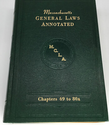 Massachusetts General Laws Annotated Book 9 1958 MGLA 1969/1973 Pocket Part-image