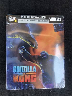 OOP NEW Godzilla Vs Kong 4K Blu-Ray/DHD Best Buy SteelBook SOLD OUT! USA-image