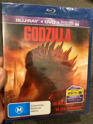 Godzilla NEW/sealed BLU RAY and DVD (2014 monster sci-fi thriller movie)-image