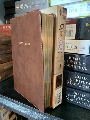 Biblia de Estudio Scofield  REINA VALERA 1960 CAFE chocolate Imitation Leather)-image