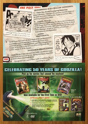 2004 Godzilla 50 Years DVD Print Ad/Poster Authentic Promo Art Kaiju One Piece-image