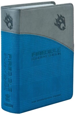 Fire Bible: New International Version, Gray on Blue Flexisoft  Donald C. Stamps-image