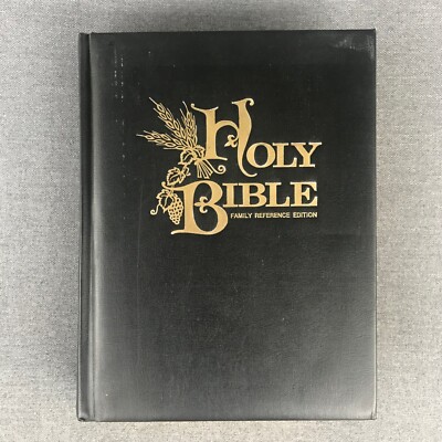 Holy Bible Family Reference Edition 1971 Thomas Nelson Red Text Large Print Blac-image