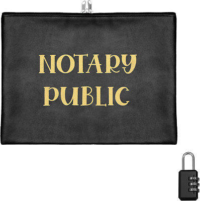 Notary Bag and Lock Kit Notary Supplies Leather Notary Tools Notary Public Suppl-image