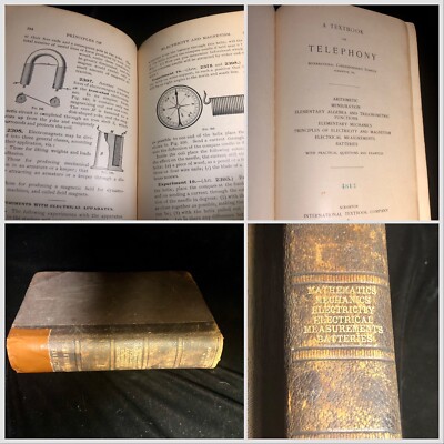 Rare Book 1899 Telephone Engineering Leatherbound-image