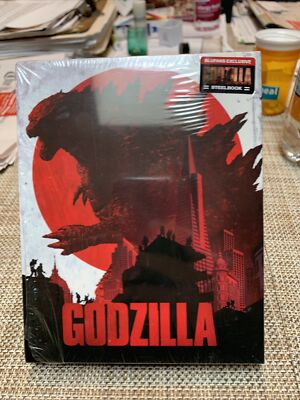Godzilla 3D Full Slip SteelBook Blu-ray Blufans #126/1000 2014 (China)-image