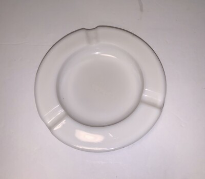 Vintage Westmoreland White Milk Glass Hobnail Round Ashtray 4.5” Tobacciana-image