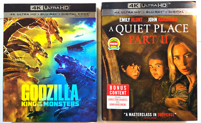 Godzilla: King of the Monsters 4K+Slip Cover / A Quiet Place Part II 4K+Blu-ray-image