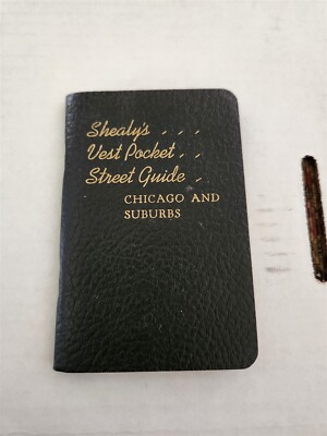 Vtg Shealy’s Vest Pocket Chicago & Suburbs Street Guide W/ Fold Out Map-image