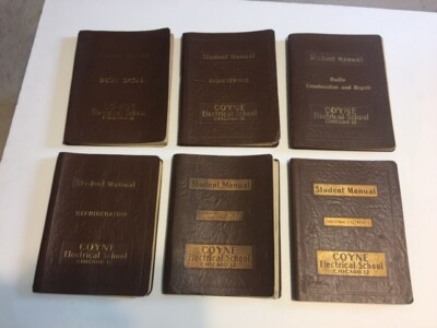 COYNE ELECTRICAL SCHOOL 1940s (6) Volumes Student Manuals Chicago-image