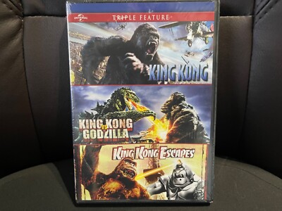 Triple Feature King Kong, King Kong vs Godzilla, King Kong Escapes DVD Brand New-image