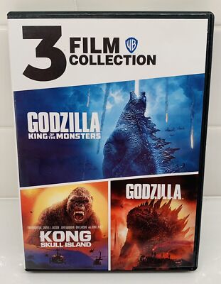 3 Movies: Godzilla / Kong Skull Island / Godzilla King of the Monsters (DVDs)-image