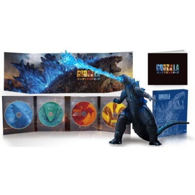 New S.H.MonsterArts Godzilla 2019 Poster Color Ver Limited Figure 4K Blu-ray-image