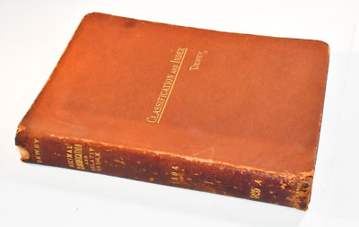 Antique Scarce Dewey Decimal Classification and Index Leather Cover 1894-image