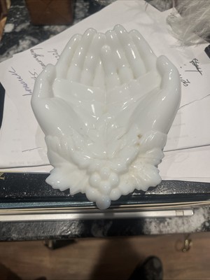 Mid Century Westmoreland Cupped Hands Glass Tray-image