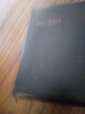 KJV Holy Bible Concordance Zip Up Leather World Publishing Company Vintage Black-image