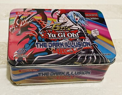 Yu-Gi-Oh THE DARK ILLUSION ARC-V 1ST ED 1996 Tin EMPTY ‘Trading Card Game’ - EUC-image