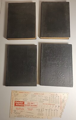 Audels Complete First Edition 1923 Carpenters and Builders Guide Volume 1,2,3,4-image
