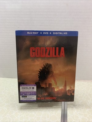 Godzilla (Blu-Ray/DVD/) 2 Disc 2014) W/ Slip Case (No digital) - Excellent-sala-image
