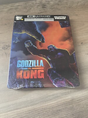 NEW Godzilla Vs Kong Steelbook 4K UHD + Blu-Ray + Digital Sealed, OOP SOLD OUT-image