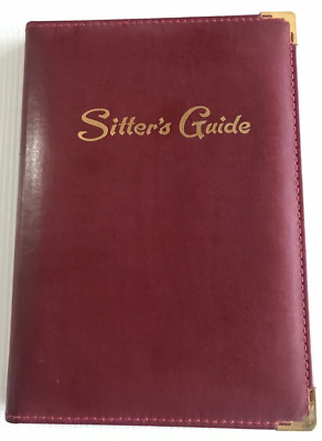 Sitter's Guide Bound Book with Instruction Pages and Detail Red Vintage Gold-image