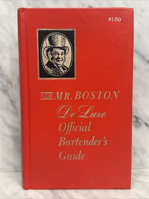 Old Mr Boston De Luxe Official Bartender's Guide Vintage Leather Hardcover 1972-image