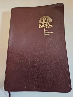 The NIV Rainbow Study Bible Imitation Leather Indexed Burgundy-image