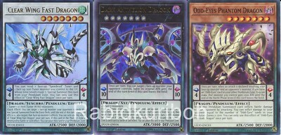 Yugioh Dark Anthelion Clear Wing Fast Odd-Eyes Phantom Arc V Dimension Dragon-image