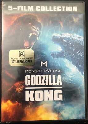 Godzilla / Kong Monsterverse 5-Film Collection DVD Sealed-image