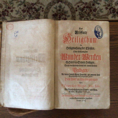 ATQ.1725,’The Opened Sanctuary’by P.F. Hoger, S.J.,J.A.de La Haye,printer,German-image