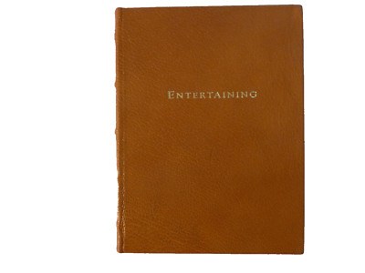 Entertaining by Graphic Image: brown leather w/ plastic dust jacket, 2003 in box-image