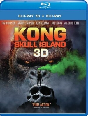 Kong Skull Island (Blu-ray + 3D, 2017, 2-Disc Set) Tom Hiddleston, John Goodman-image