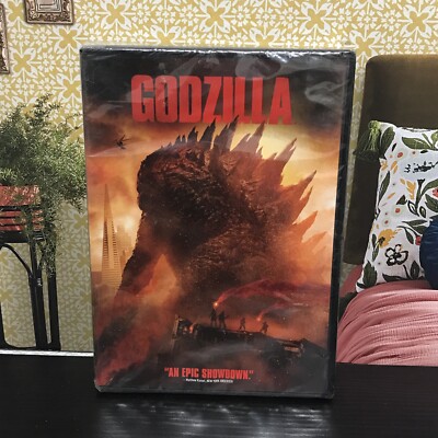 💥 Godzilla (DVD, 2014) Ken Watanabe Bryan Cranston Elizabeth Olsen 🆕👌-image