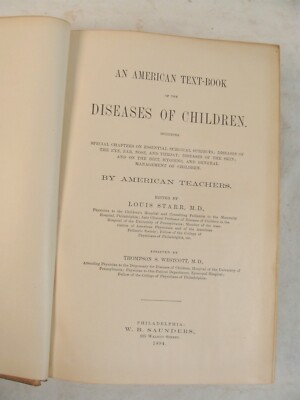 Antique 1894 Louis Starr Text Book Diseases of Children Book-image
